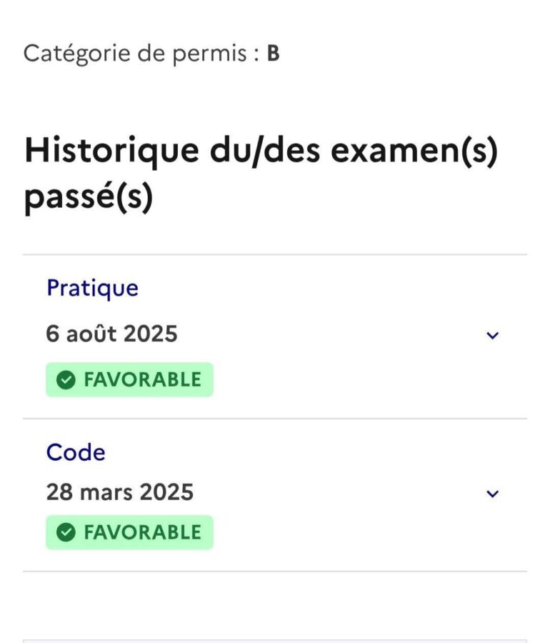 Documents inscription permis B