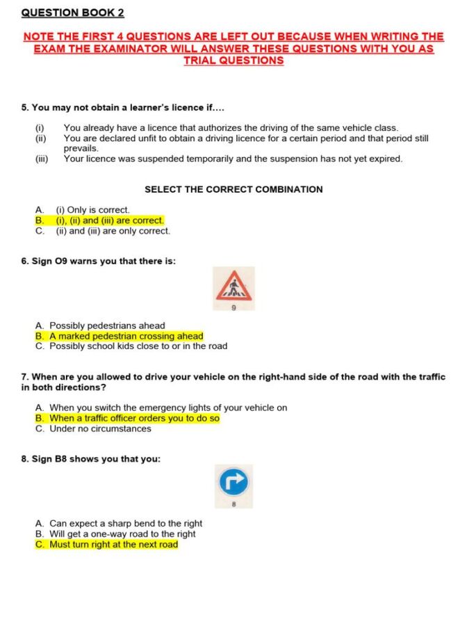 Explications code de la route