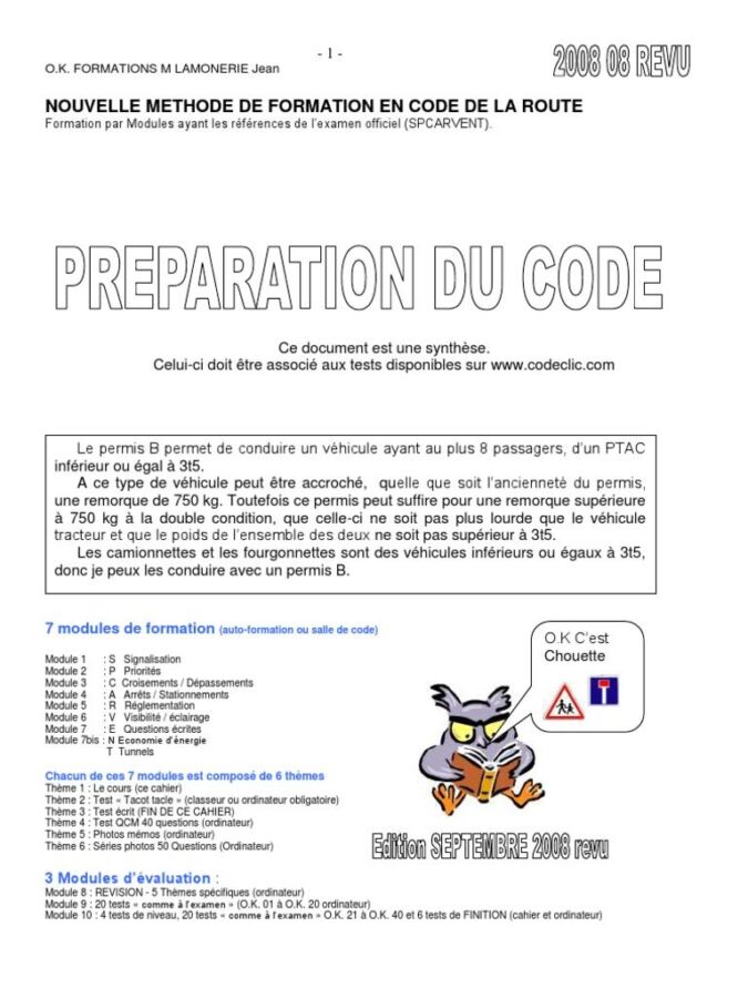 Conseils examen code de la route