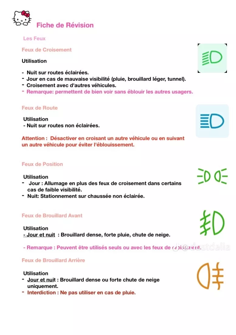 Stratégies révision code route